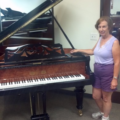 Mrs. Osborn at Piano Megastore