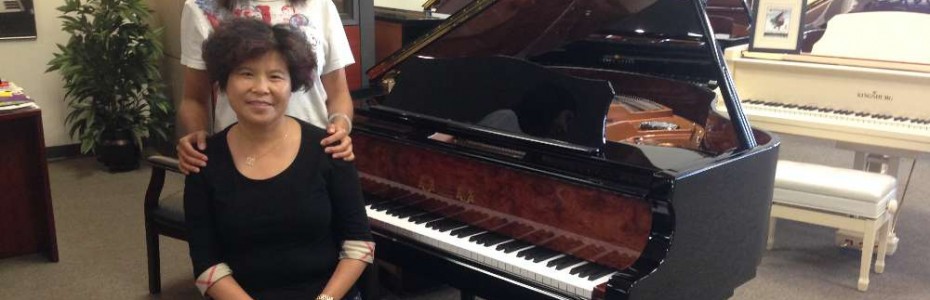 Nicole and her new Perzina Baby Grand