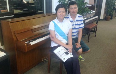 The Lius family and their Kawai Console