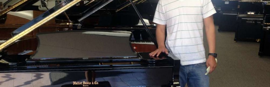 David Tarango and his new Hallet David Baby Grand