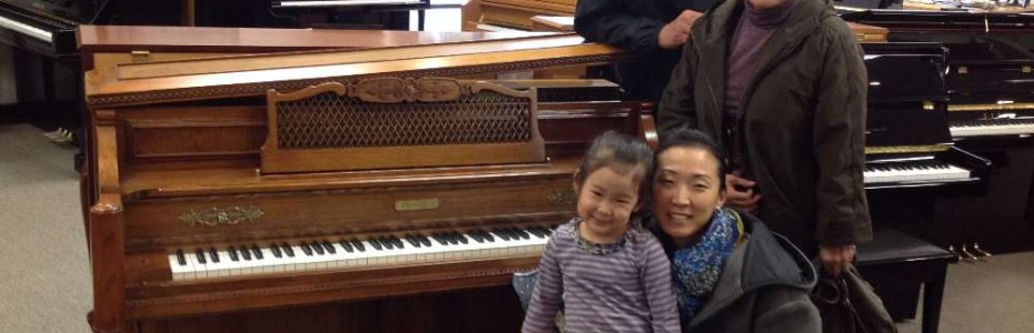 Vivian and Family and their beautiful Kohler Piano